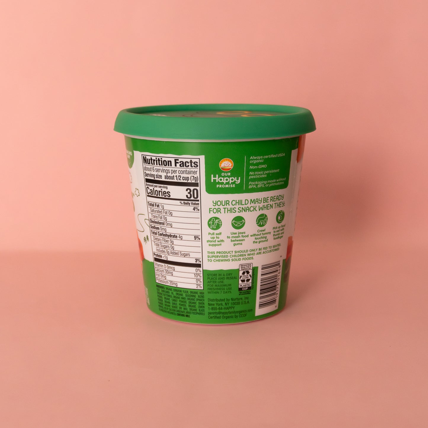 HappyBaby Snackers de espinaca y zanahoria