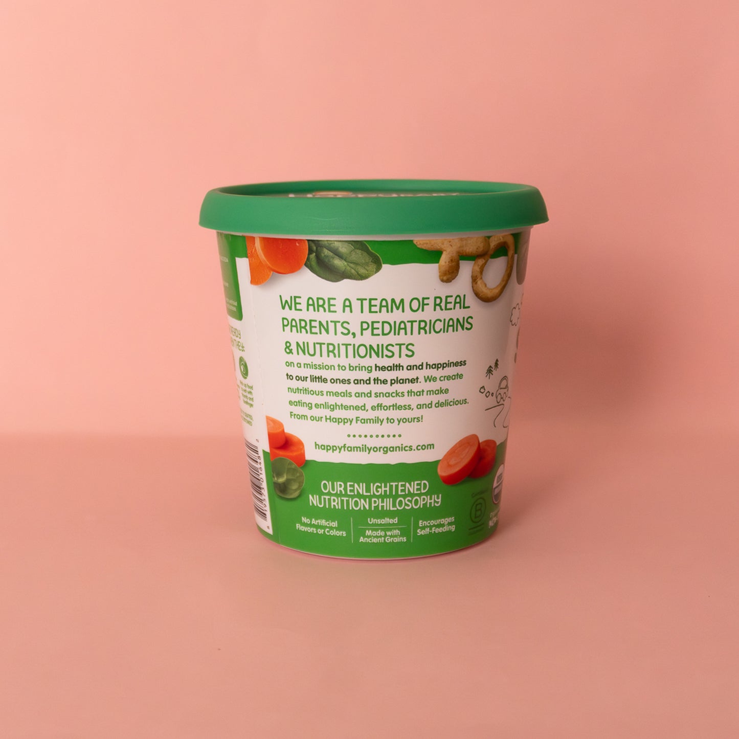 HappyBaby Snackers de espinaca y zanahoria