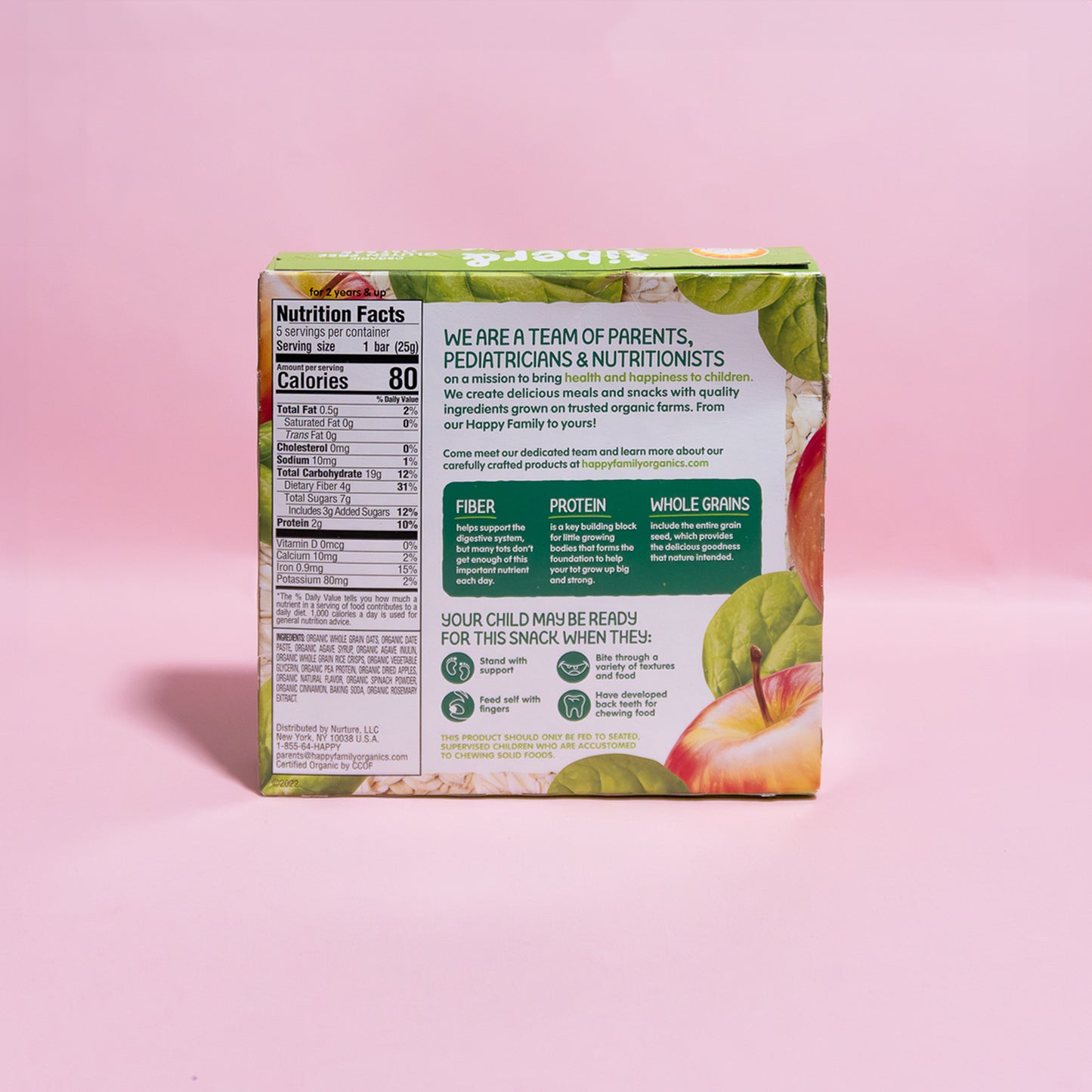 Happy TOT, barras de manzana y espinaca