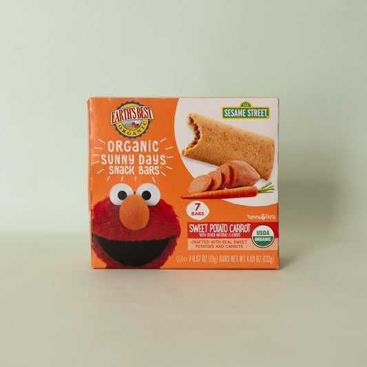 Sunny Days, barras de snacks de camote y zanahoria